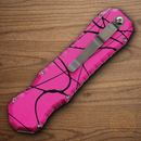 Piranha Knives Auto Excalibur Folding Knife 3.25" 154CM Steel Blade Pink Camo Aluminum Handle