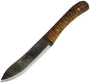 Pathfinder PKS Buffalo Fixed Knife 5.25" 1095HC Steel Blade Curly Maple Handle