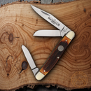 Queen Stockman Pocket Knife Polished 1095HC Stainless Blades Jigged Bone Handle