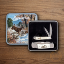 Remington Whitetails Gift Set Pocket Knife Stainless Steel Blades Bone Handles