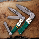 Remington Pin Tails Gift Set Pocket Knife Stainless Steel Blades Bone Pakkawood