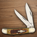Rough Ryder Copperhead Pocket Knife Stainless Steel Blades Amber Bone Handle