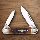 Rough Ryder Canoe Pocket Knife Stainless Steel Blades Amber Bone Handle