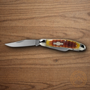 Rough Ryder Sowbelly Stockman  Pocket Knife Stainless Steel Blades Amber Bone Handle