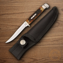 Rough Ryder Small Hunter Fixed Knife 3.13" Blade Amber Jiggel Bone Handle