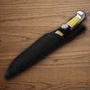 Rough Ryder Small Hunter Fixed Knife 3.13" 440 Steel Blade Yellow Delrin Handle