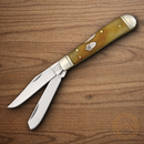 Rough Ryder Trapper Pocket Knife 440 Steel Blade Tobacco Bone Handle
