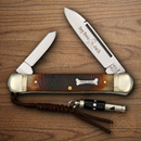 Rough Ryder Muskrat Pocket Knife Stainless Steel Blade Brown Sawcut Bone Handle