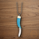 Rough Ryder Bear Claw  Folding Knife 1.25" Stainless Steel Blade Blue/Brass Bone Handle