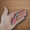 Rough Ryder Tiny Congress Pocket Knife Stainless Steel Blades Pink Bone Handle