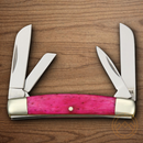 Rough Ryder Tiny Congress Pocket Knife Stainless Steel Blades Pink Bone Handle