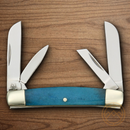 Rough Ryder Tiny Congress Pocket Knife Stainless Steel Blades Blue Bone Handle