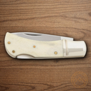 Rough Ryder Mustang Folding Knife 1.88" 440 Steel Blade White Bone Handle