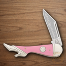 Rough Ryder Leg Folding Knife 2" 440 Steel Blade Pink Synthetic Handle