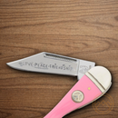 Rough Ryder Leg Folding Knife 2" 440 Steel Blade Pink Synthetic Handle