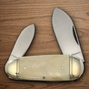 Rough Ryder Baby Sunfish Pocket Knife Stainless Steel Blades White Bone Handle