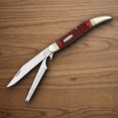 Rough Ryder Fish Pocket Knife 440 Steel Blade Red Bone Handle