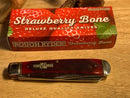 Rough Ryder Trapper Pocket Knife Stainless Steel Blades Red Bone Handle