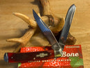Rough Ryder Trapper Pocket Knife Stainless Steel Blades Red Bone Handle