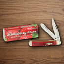 Rough Ryder Trapper Pocket Knife Stainless Steel Blades Red Bone Handle