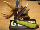 Rough Ryder Trapper Pocket Knife Stainless Steel Blades Moon Glow Synthetic Handle