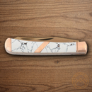 Rough Ryder Copperstone Trapper Pocket Knife Titanium Steel Blades Synthetic Handle