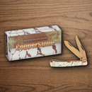 Rough Ryder Copperstone Trapper Pocket Knife Titanium Steel Blades Synthetic Handle