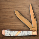 Rough Ryder Copperstone Trapper Pocket Knife Titanium Steel Blades Synthetic Handle