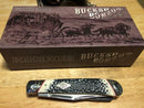 Rough Ryder Trapper Pocket Knife Stainless Steel Blades Buckshot Bone Handle.