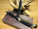 Rough Ryder Trapper Pocket Knife Stainless Steel Blades Buckshot Bone Handle.