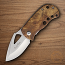 Rough Ryder Linerlock Folding Knife 2.25" Stainless Steel Blade Brown Wood Handle