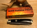 Rough Ryder Trapper Pocket Knife Carbon Steel Blades Black G10 Handle