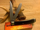 Rough Ryder Trapper Pocket Knife Carbon Steel Blades Black G10 Handle