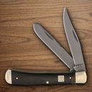 Rough Ryder Trapper Pocket Knife Carbon Steel Blades Black G10 Handle
