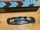 Rough Ryder Turquoise Peak Folding Knife 2.5" Stainless Steel Blade Faux turquoise/black jet Handle