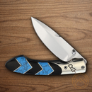 Rough Ryder Turquoise  Peak  Folding Knife 3" 440 Steel Blade Faux turquoise/black jet Handle