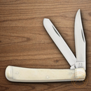 Rough Ryder Scrimshaw Set Pocket Knife Stainless Steel Blades White Bone Handle