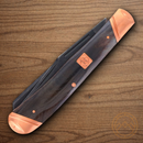 Rough Ryder Trapper Pocket Knife Stainless Steel Blades Black Bone Handle