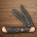 Rough Ryder Trapper Pocket Knife Stainless Steel Blades Black Bone Handle