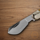 Rough Ryder Cotton Sampler Folding Knife Stainless Steel Blade Brown Ram's Horn Handle