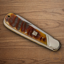 Rough Ryder Cotton Sampler Folding Knife Stainless Steel Blade Brown Ram's Horn Handle