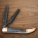 Rough Ryder Fish Pocket Knife 440 Steel Blade Black Bone Handle