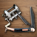 Rough Ryder Fish Pocket Knife 440 Steel Blade Black Bone Handle