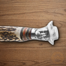 Rough Ryder Cowboy Fixed Knife 5.38" Stainless Steel Blade Bone Handle