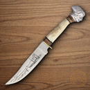 Rough Ryder Native American Fixed Knife 5.25" Stainless Steel Blade Bone Handle