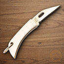 Rough Ryder Mini Folder Folding Knife Stainless Steel Blade Gold Stainless Handle