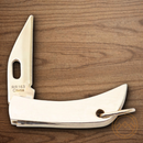 Rough Ryder Mini Folder Folding Knife Stainless Steel Blade Gold Stainless Handle