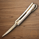 Rough Ryder Mini Folder Folding Knife Stainless Steel Blade Gold Stainless Handle