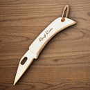 Rough Ryder Mini Folder Folding Knife Stainless Steel Blade Gold Stainless Handle