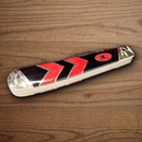 Rough Ryder Black Widow Trapper Pocket Knife 440 Steel Blades Red/Black Synthetic Handle